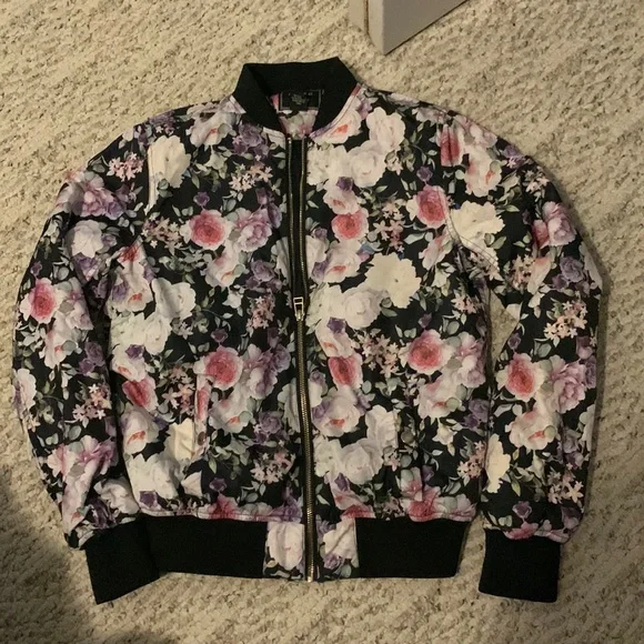 Forever 21 Jackets Coats Floral Bomber Jacket Poshmark